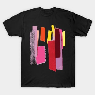 Geometric Color Swatches Illustration - Fuchsia T-Shirt